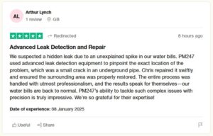 water leak detection testimonial